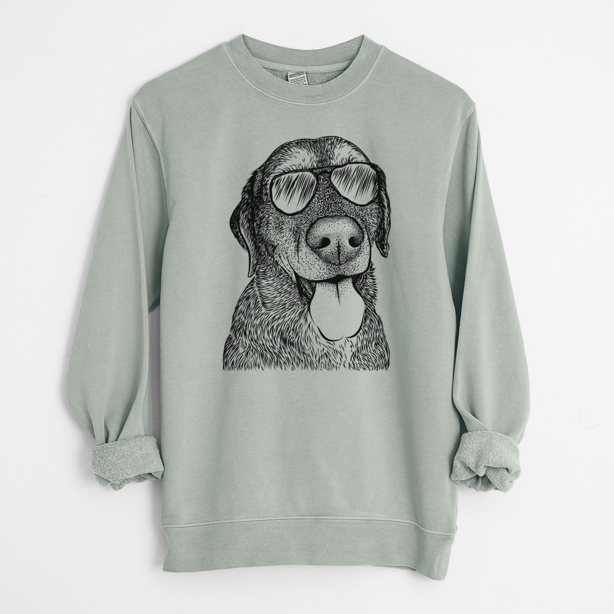 Aviator Max the Labrador Retriever - Unisex Pigment Dyed Crew Sweatshirt