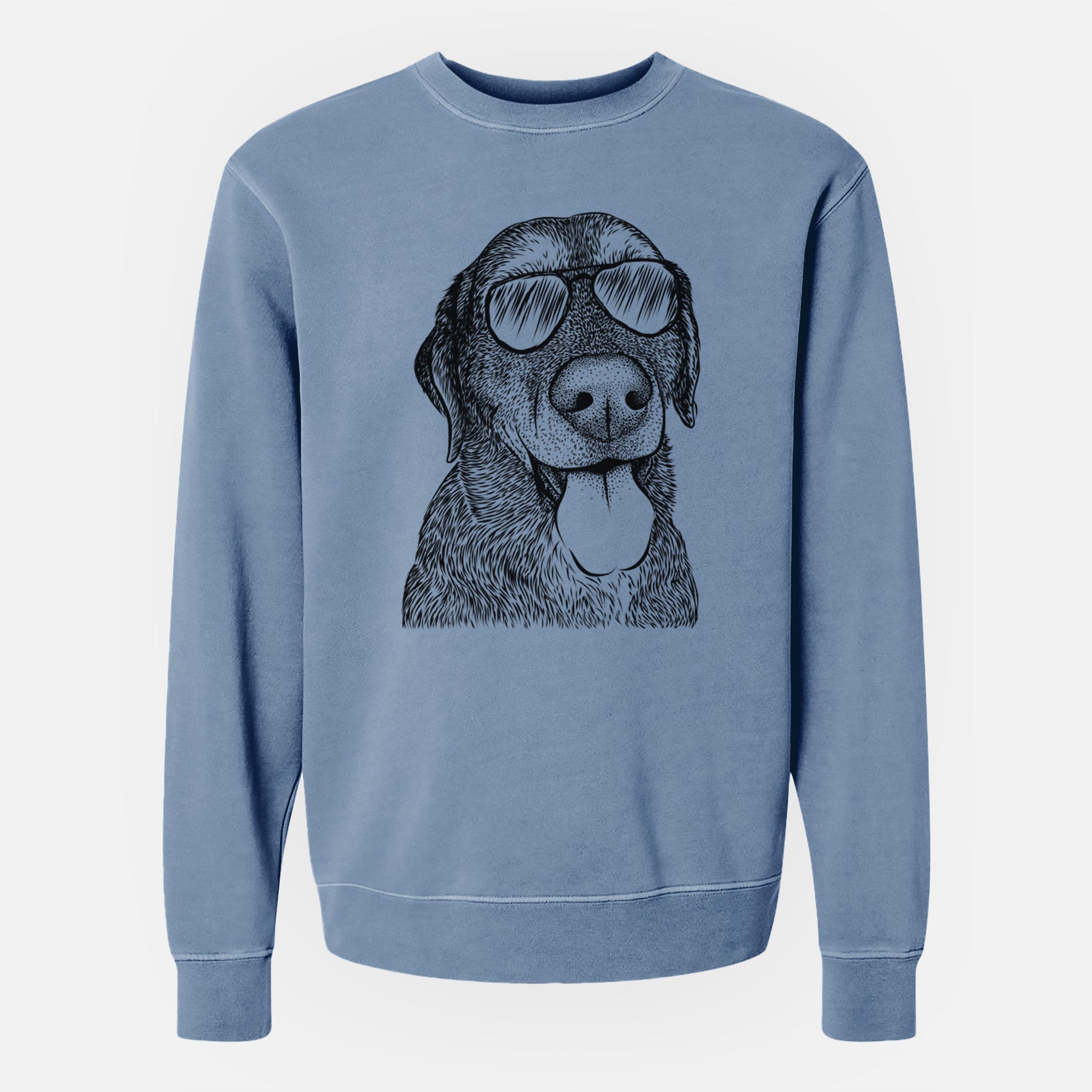 Aviator Max the Labrador Retriever - Unisex Pigment Dyed Crew Sweatshirt