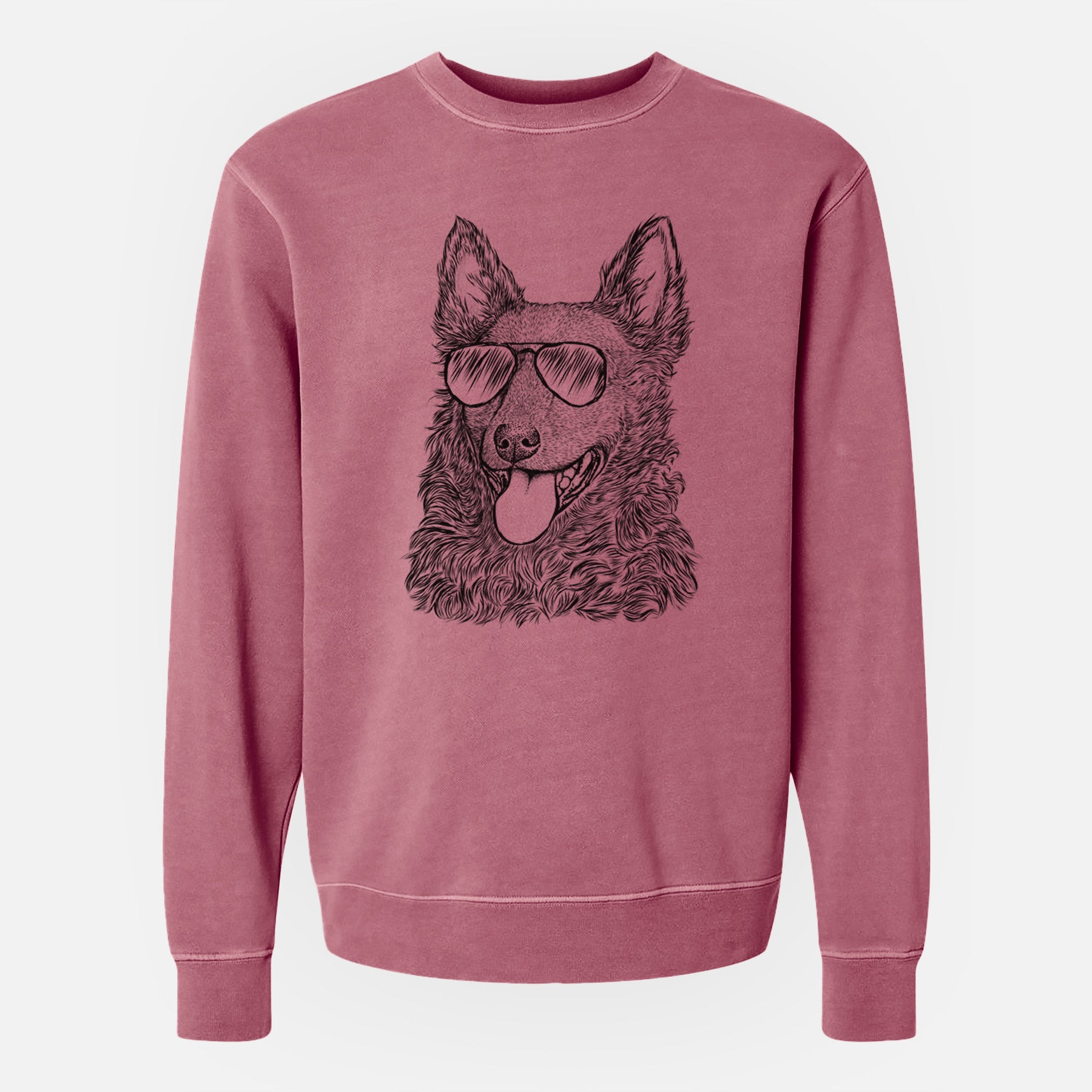 Aviator Maximo the Mudi - Unisex Pigment Dyed Crew Sweatshirt