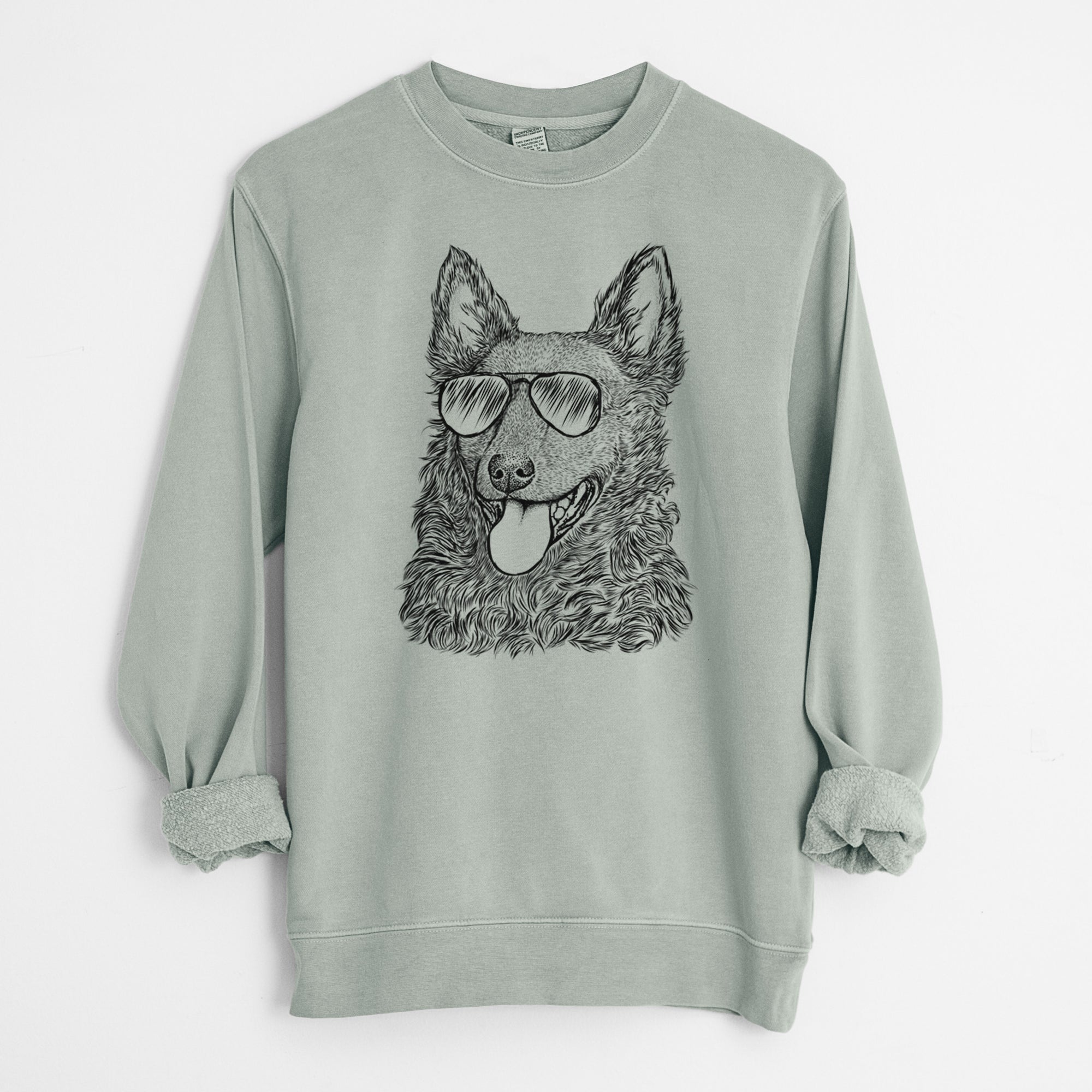 Aviator Maximo the Mudi - Unisex Pigment Dyed Crew Sweatshirt