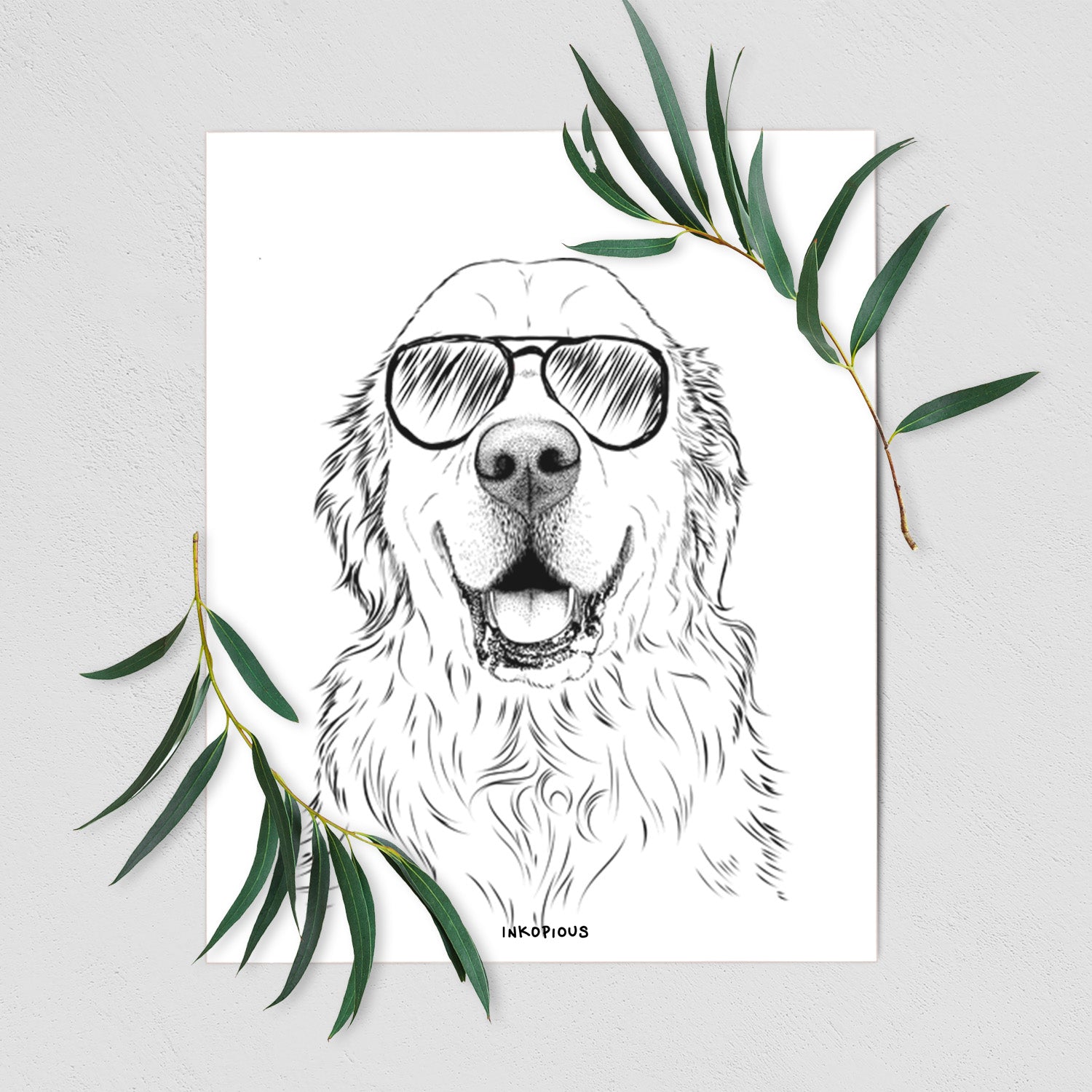 Maximus the Golden Retriever Art Print