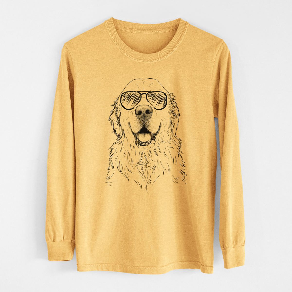 Aviators Maximus the Golden Retriever - Heavyweight 100% Cotton Long Sleeve