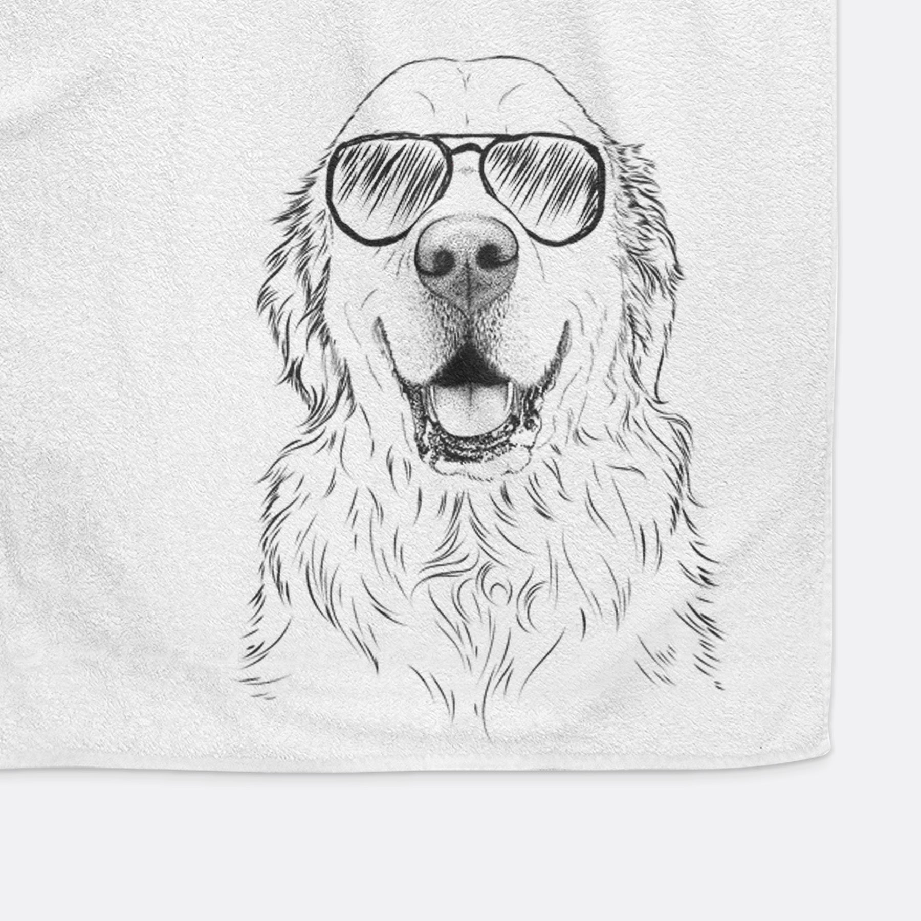 Maximus the Golden Retriever Decorative Hand Towel