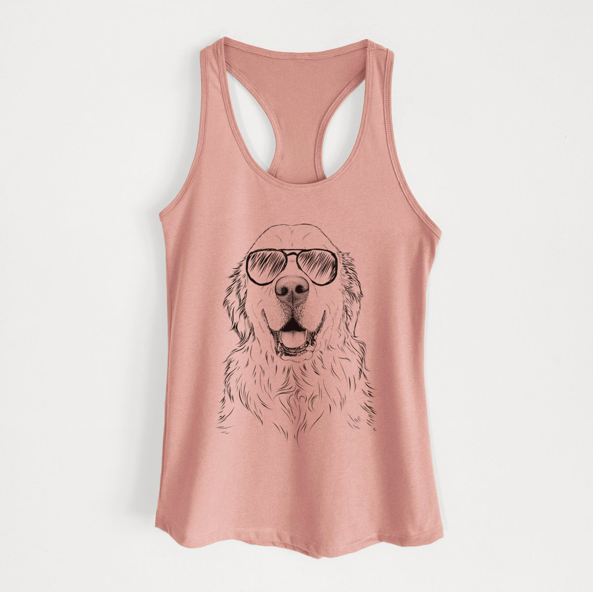 Maximus the Golden Retriever - Women's Racerback Tanktop