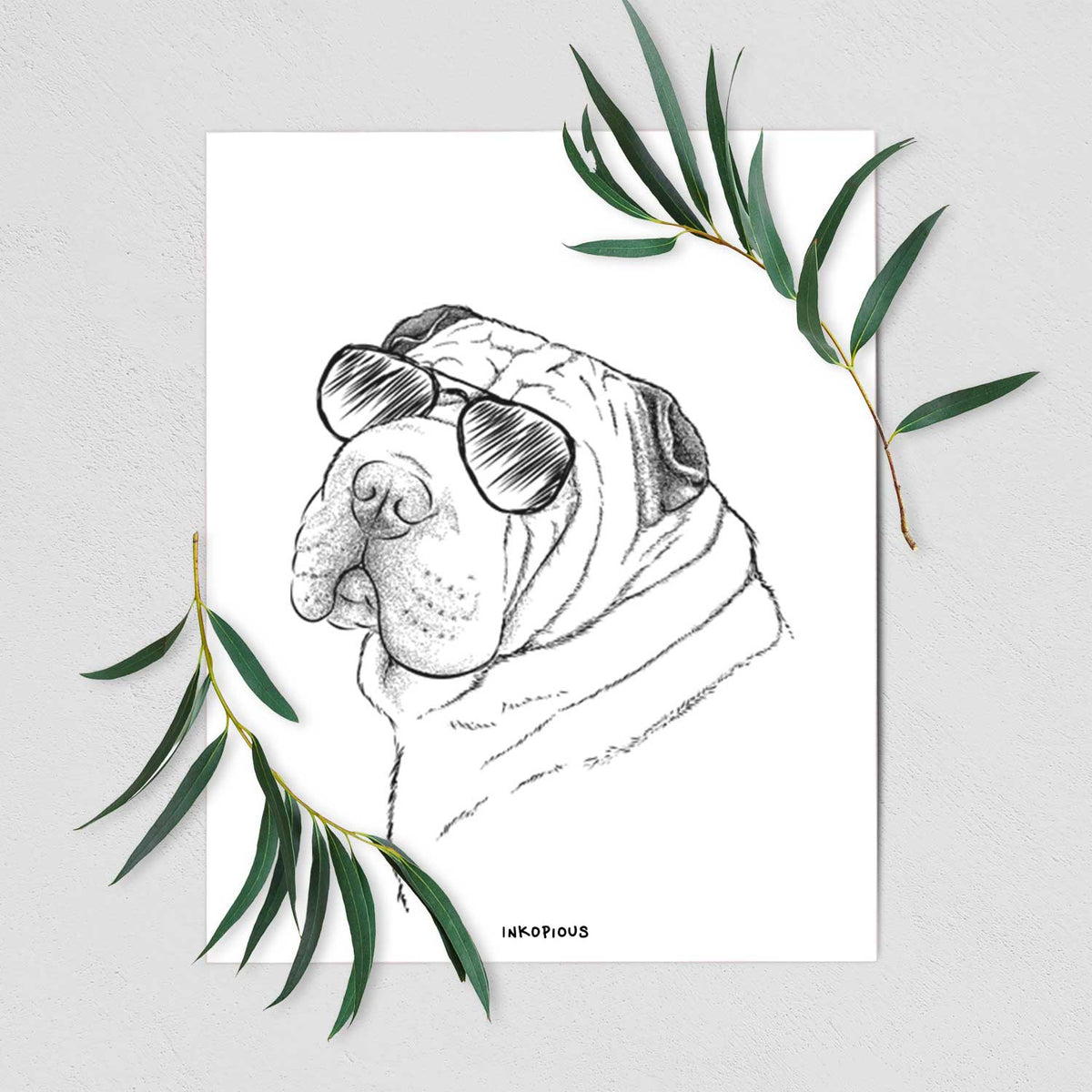 Maximus the Shar Pei Art Print