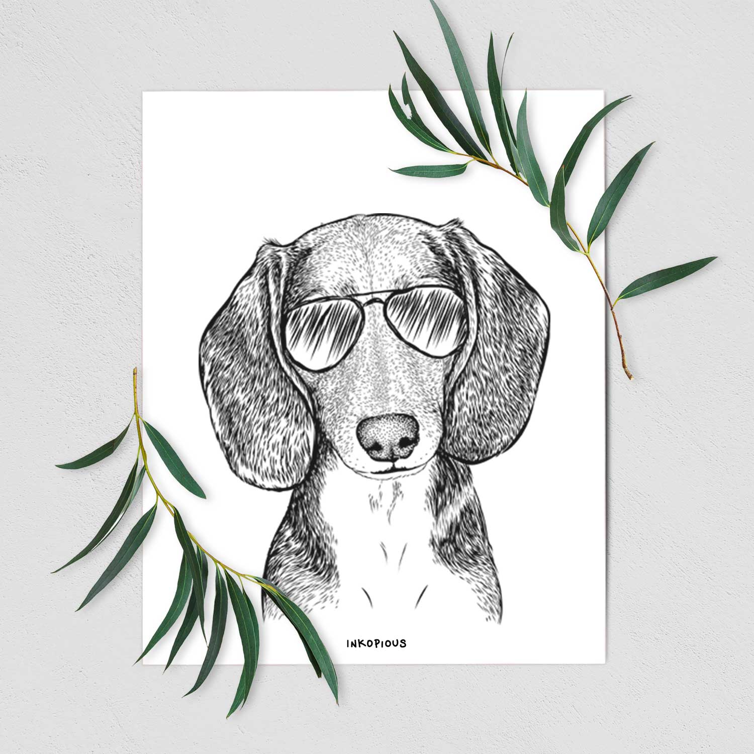 Mayor Andy the Beagle Art Print