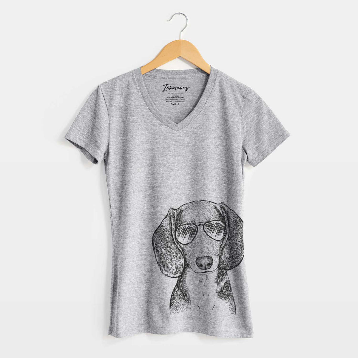 Aviator Mayor Andy the Beagle - Women&#39;s V-neck Shirt