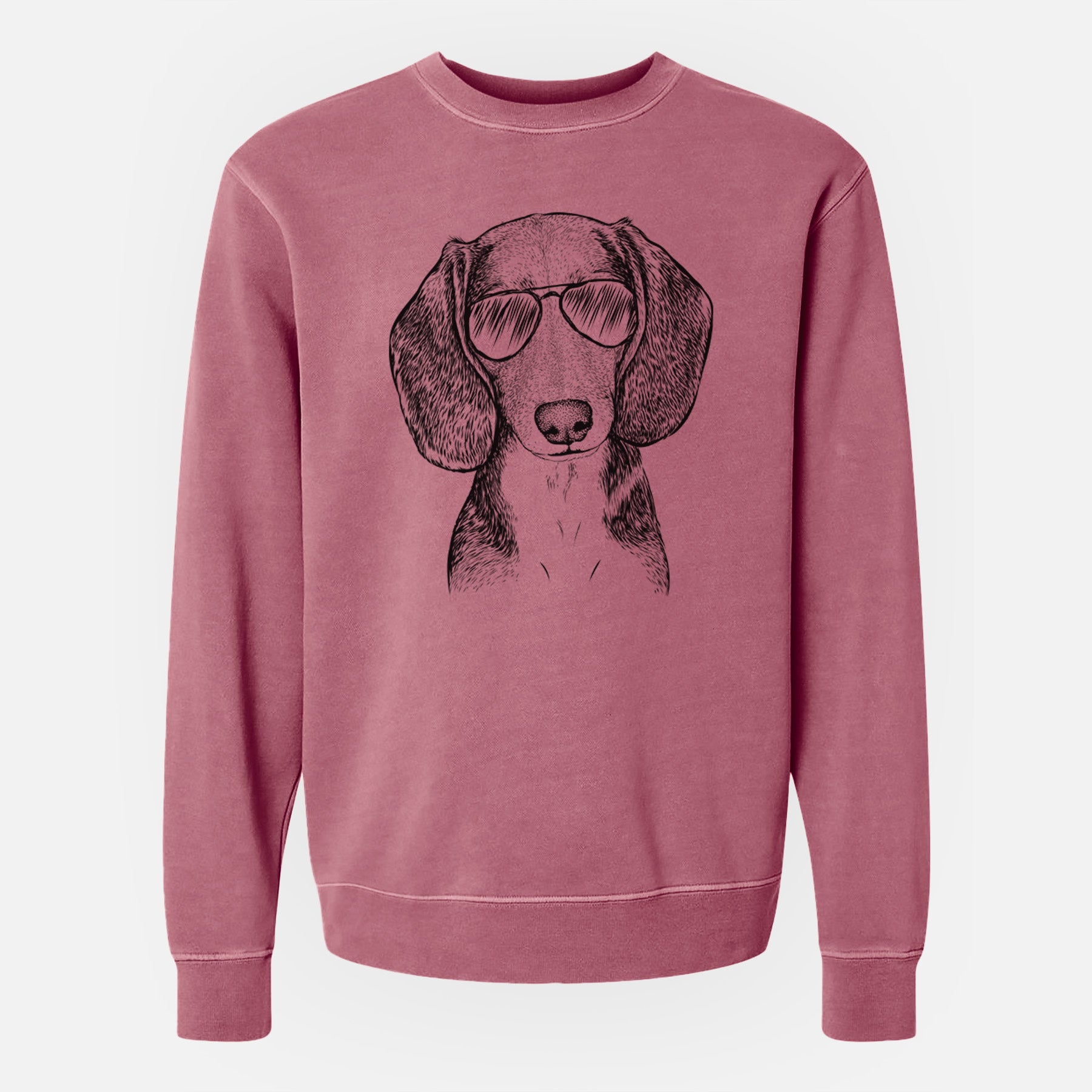 Aviator Mayor Andy the Beagle - Unisex Pigment Dyed Crew Sweatshirt