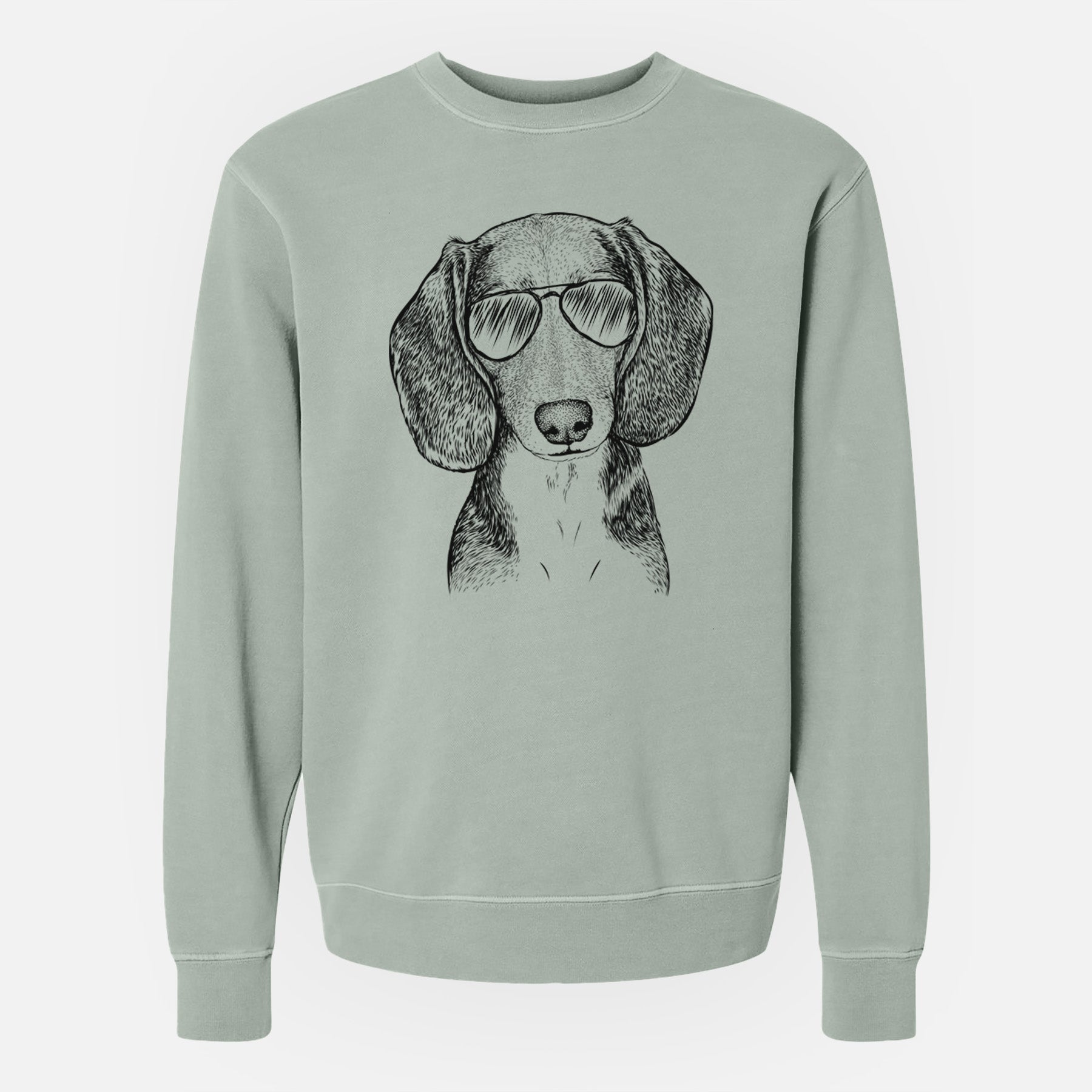 Aviator Mayor Andy the Beagle - Unisex Pigment Dyed Crew Sweatshirt