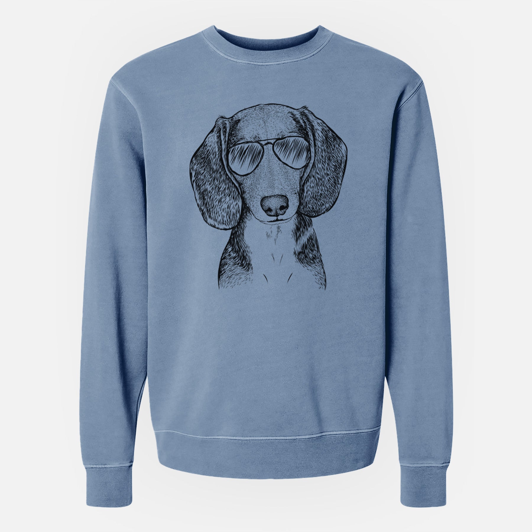 Aviator Mayor Andy the Beagle - Unisex Pigment Dyed Crew Sweatshirt