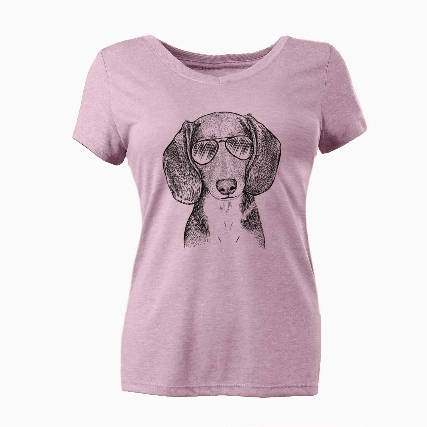 Aviator Mayor Andy the Beagle - Women's V-neck Shirt