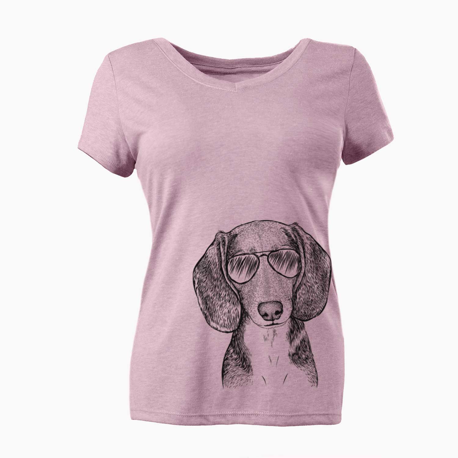 Aviator Mayor Andy the Beagle - Women's V-neck Shirt