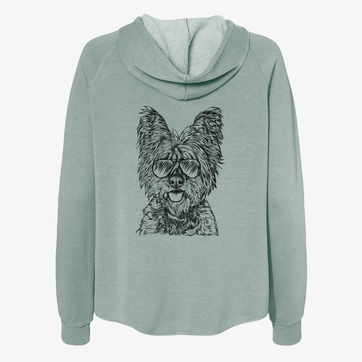 McDuff the Cairn Terrier - Women's Cali Wave Zip-Up Sweatshirt