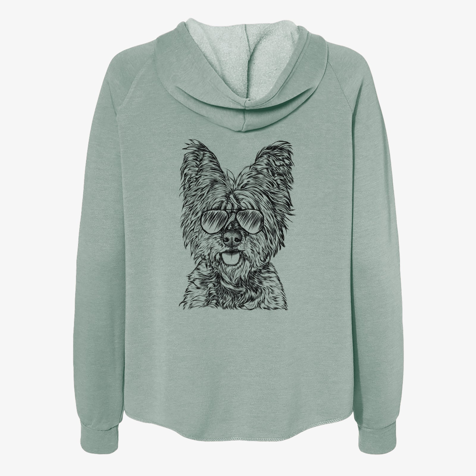 McDuff the Cairn Terrier - Women's Cali Wave Zip-Up Sweatshirt