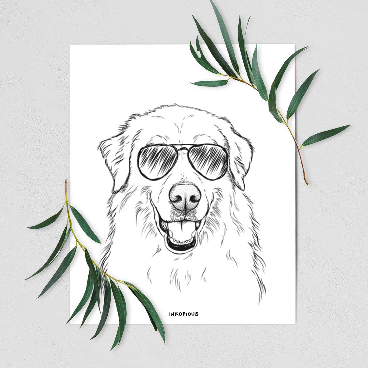 Meg the Great Pyrenees Art Print