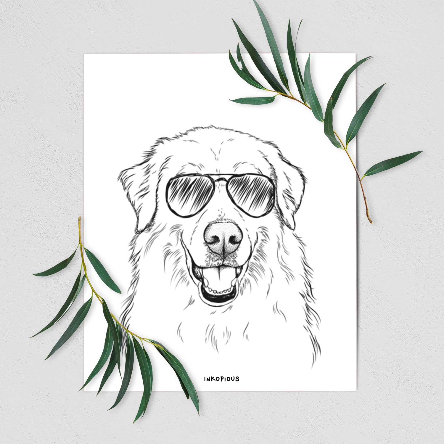 Meg the Great Pyrenees Art Print