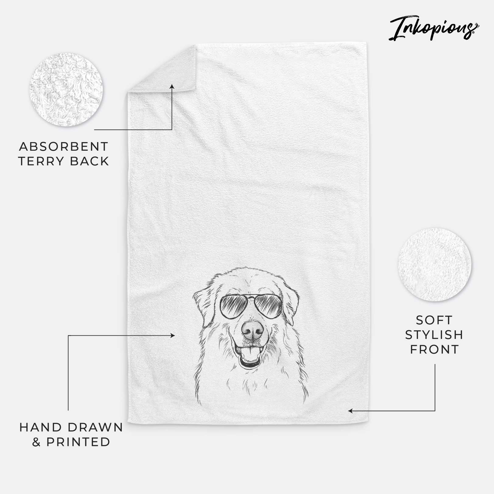 Meg the Great Pyrenees Decorative Hand Towel