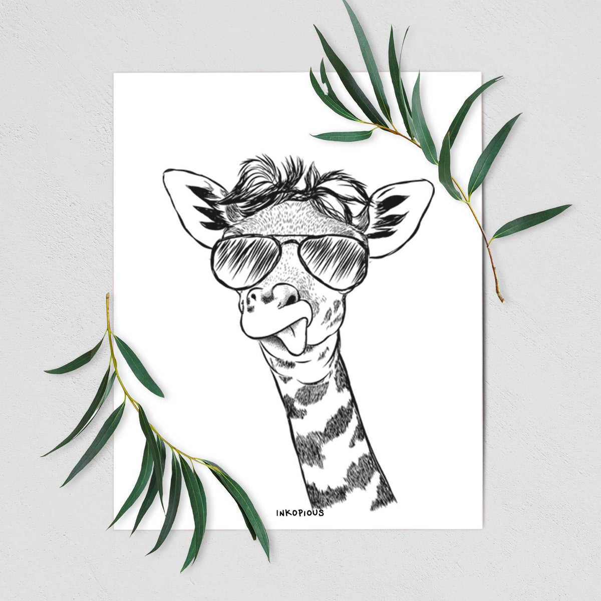 Mel the Giraffe Art Print