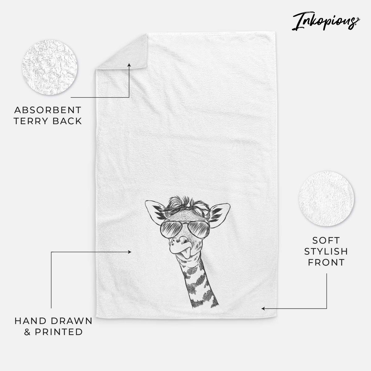 Mel the Baby Giraffe Decorative Hand Towel