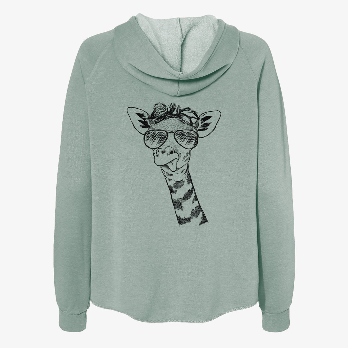 Mel the Baby Giraffe - Women's Cali Wave Zip-Up Sweatshirt