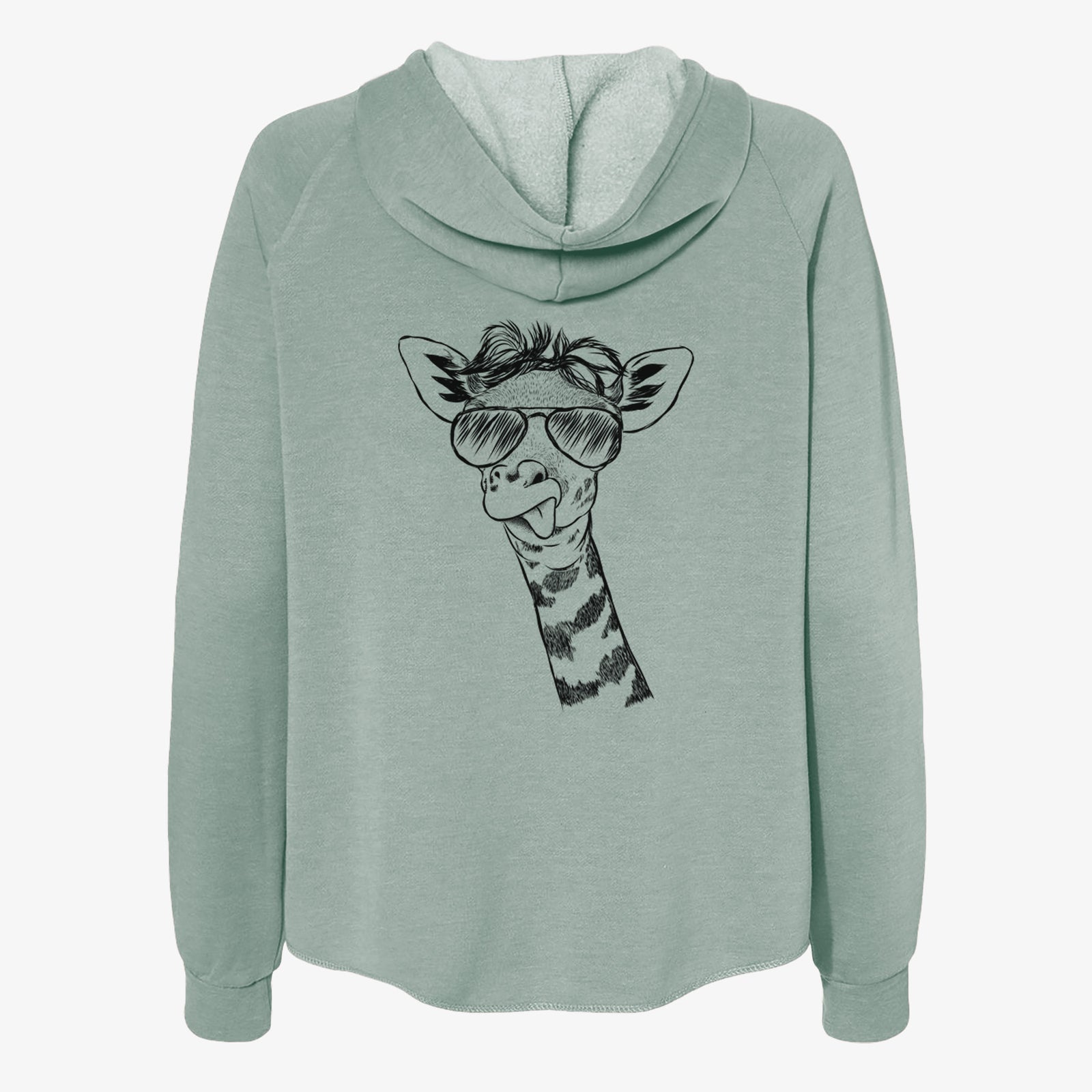 Mel the Baby Giraffe - Women's Cali Wave Zip-Up Sweatshirt