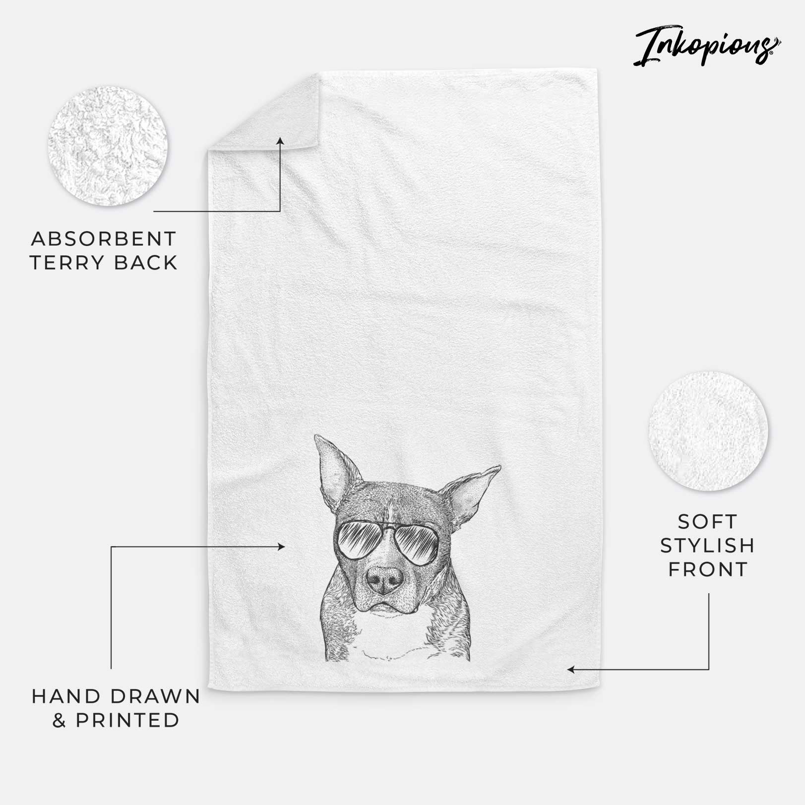 Mercy the Pitbull Decorative Hand Towel