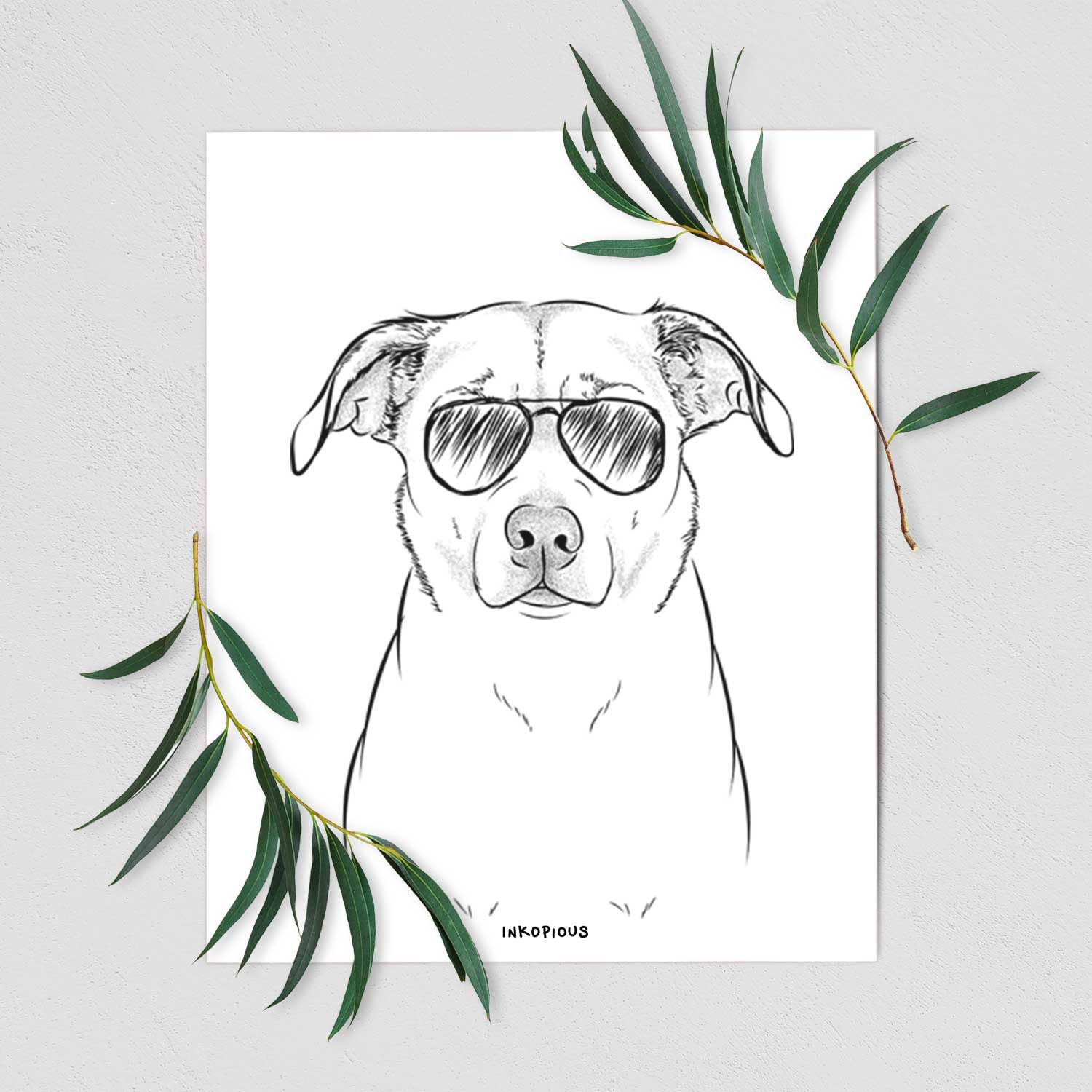 Mica the Labrador Pitbull Mix Art Print