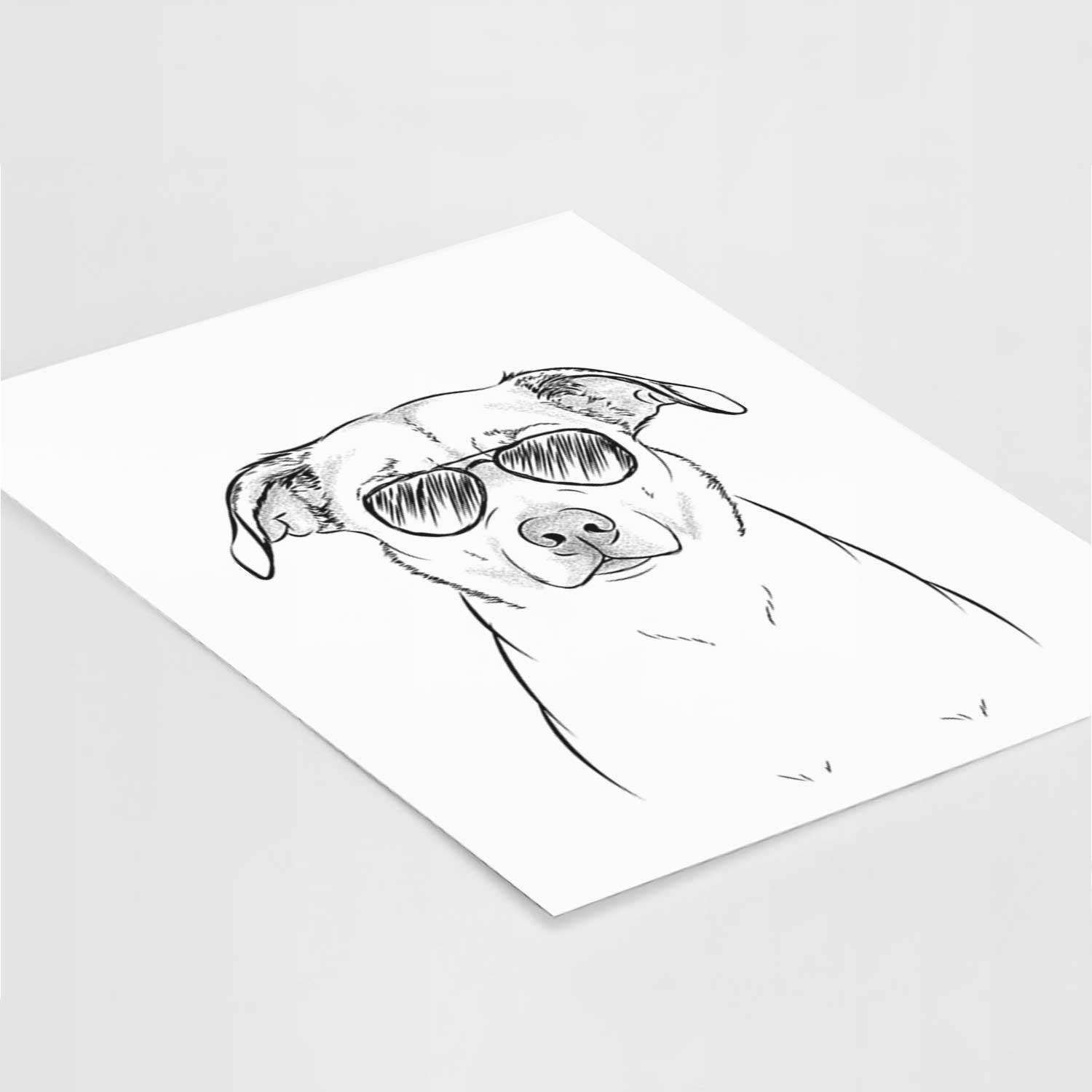 Mica the Labrador Pitbull Mix Art Print