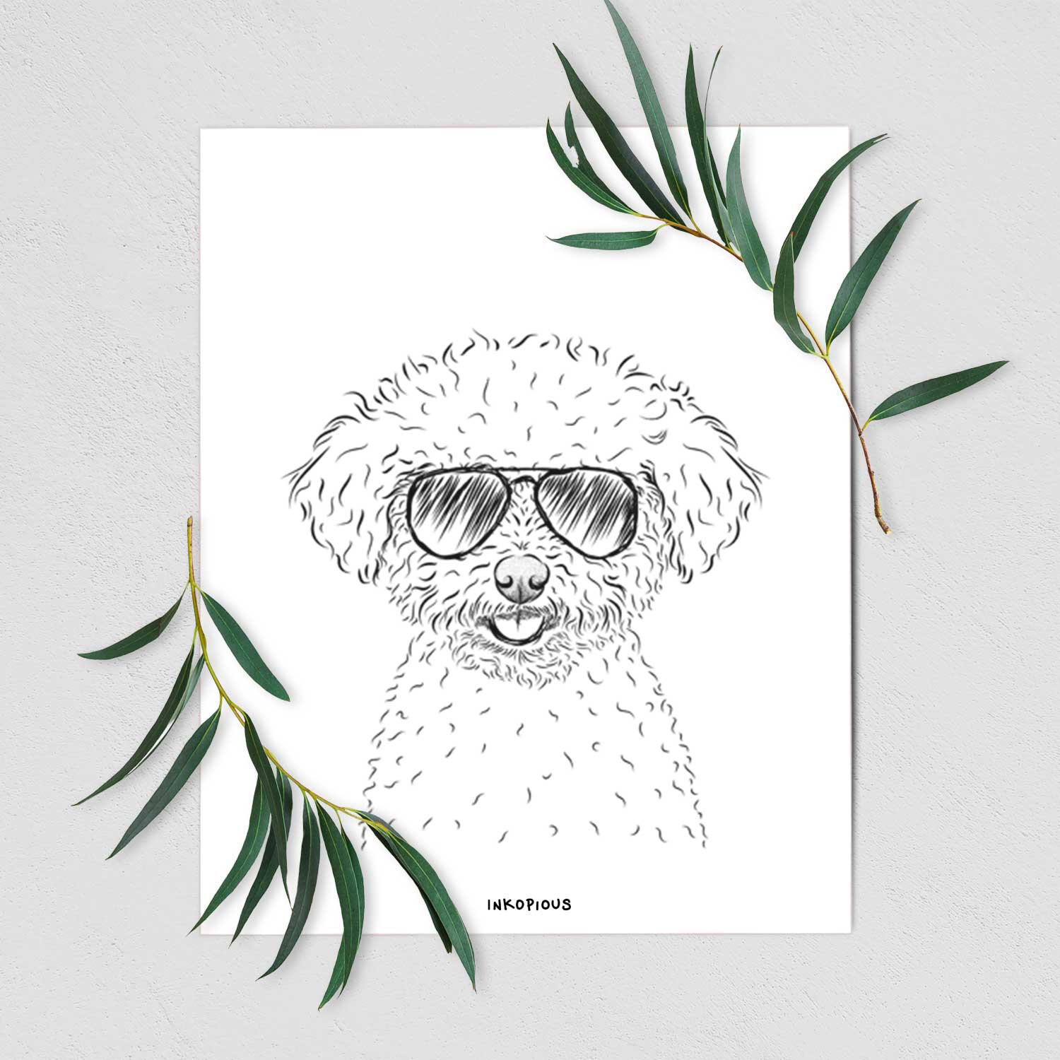 Mickey the Bichon Frise Art Print