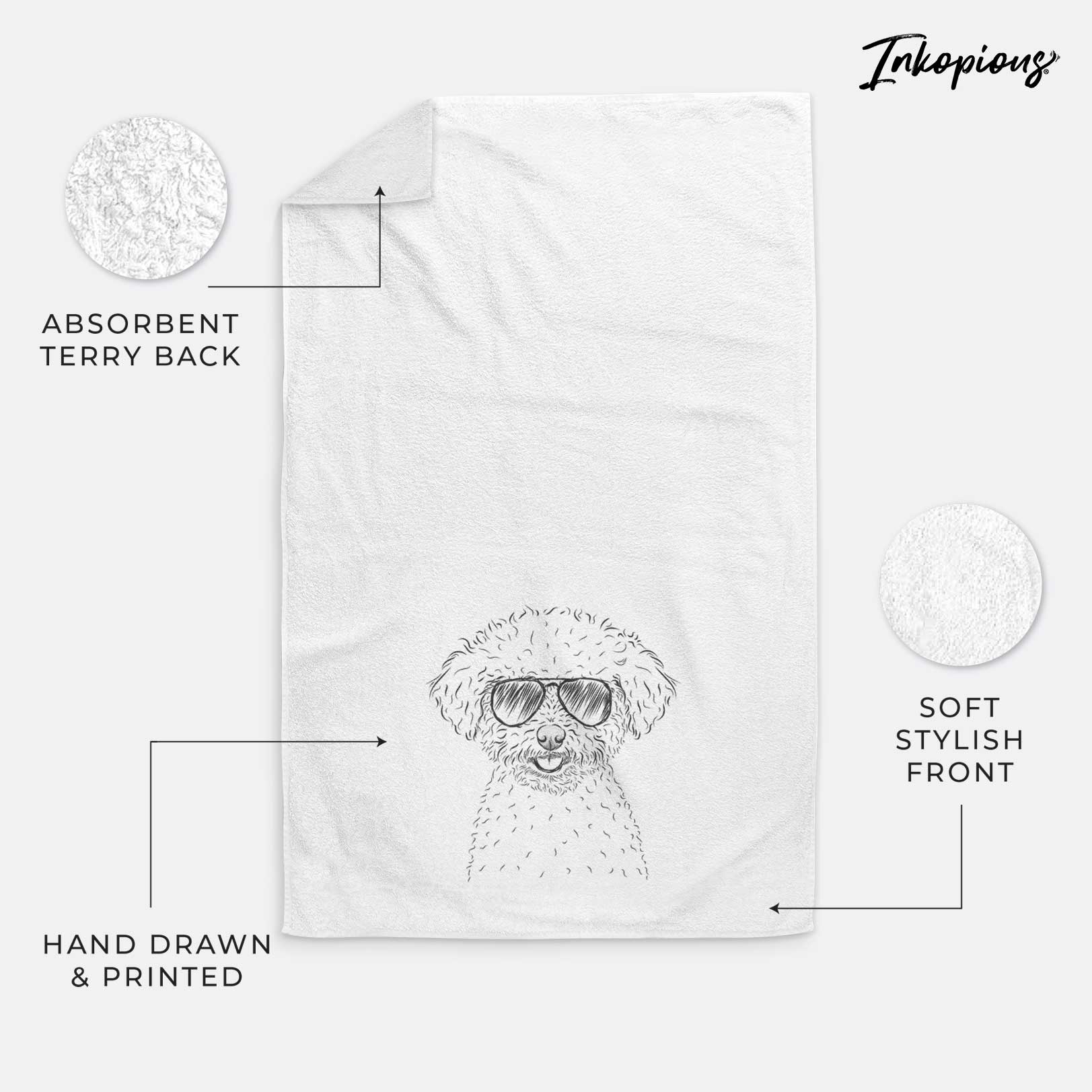 Mickey the Bichon Frise Decorative Hand Towel