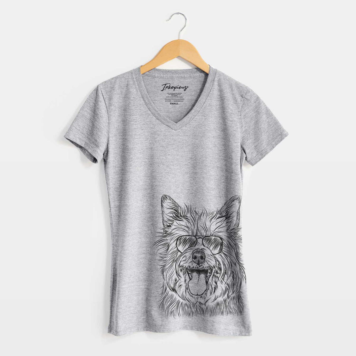Aviator Middy the Australian Terrier - Women's V-neck Shirt