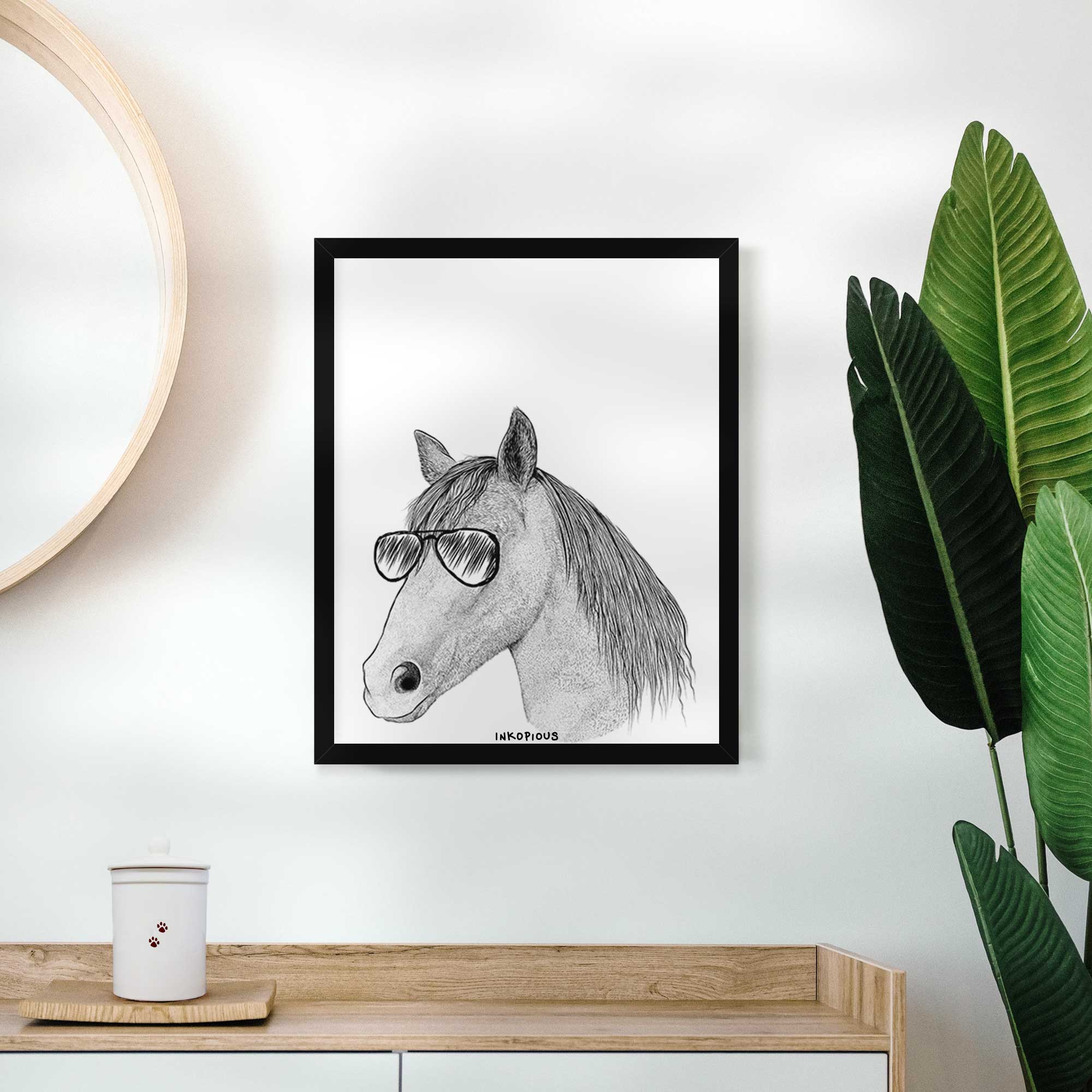 Midnight the Missouri Foxtrotter Horse Art Print