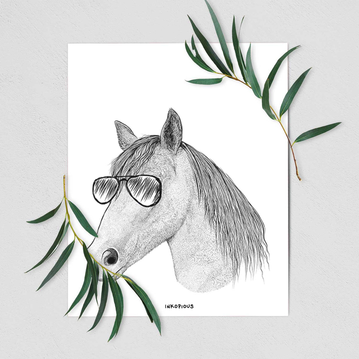 Midnight the Missouri Foxtrotter Horse Art Print