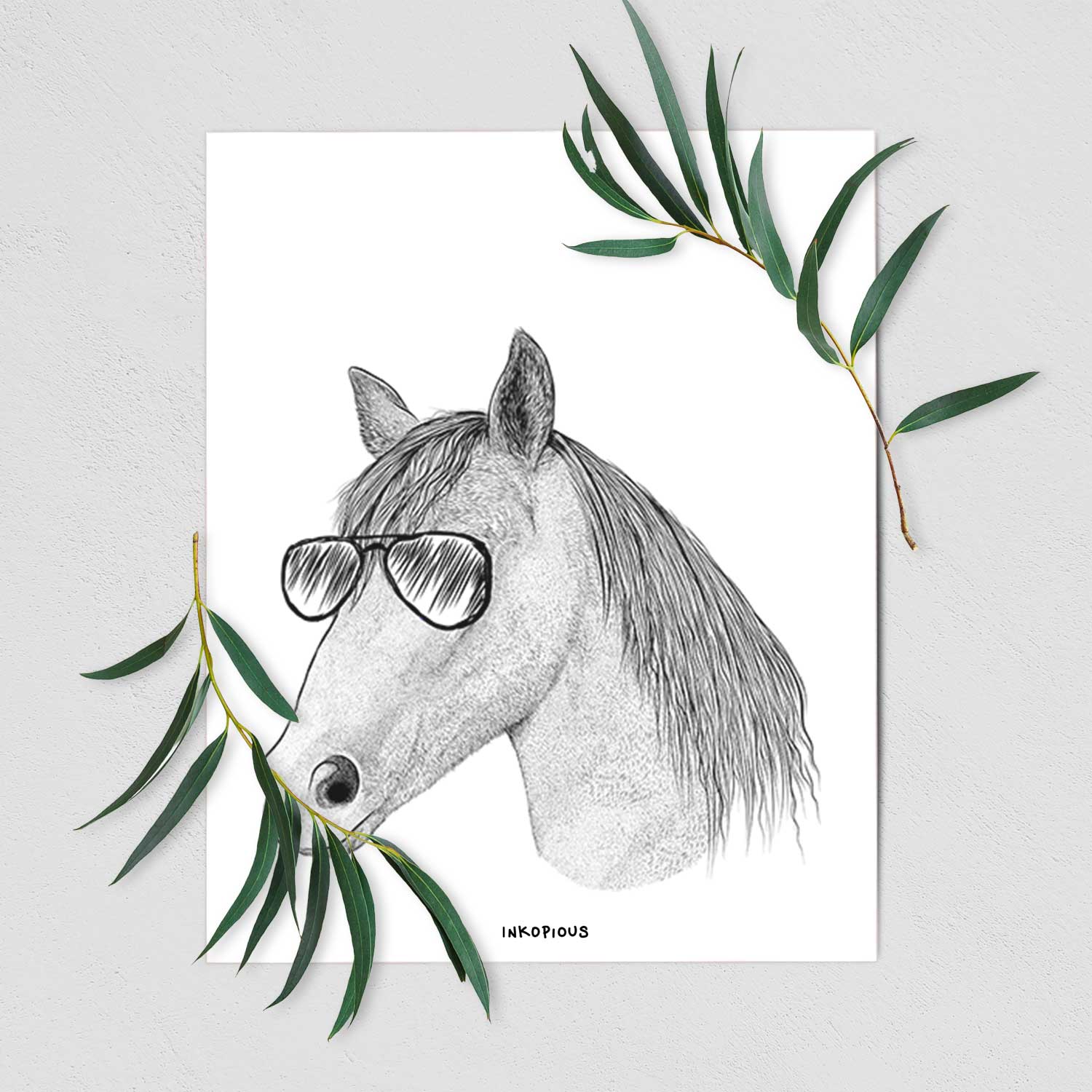 Midnight the Missouri Foxtrotter Horse Art Print