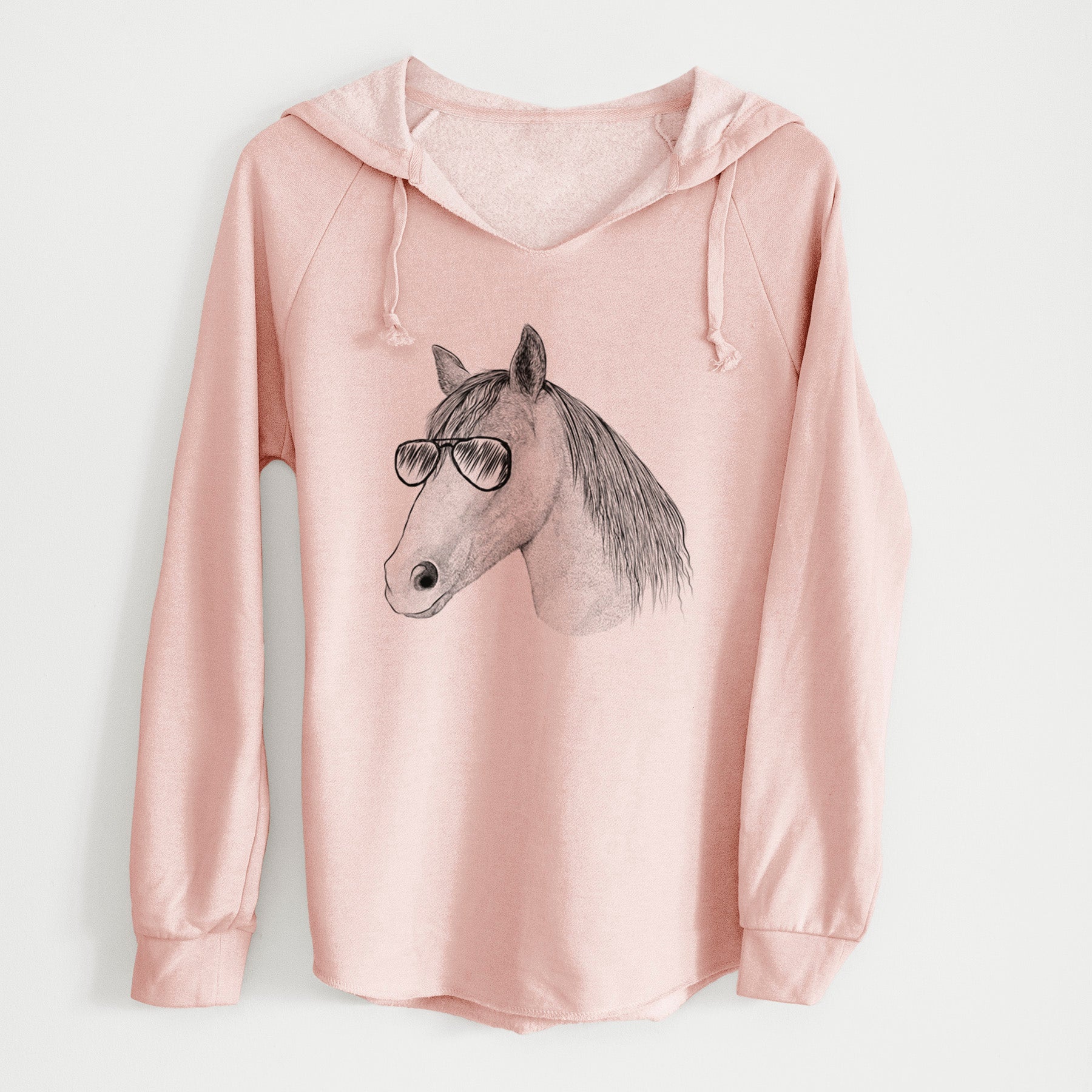 Aviator Midnight the Missouri Foxtrotter Horse - Cali Wave Hooded Sweatshirt