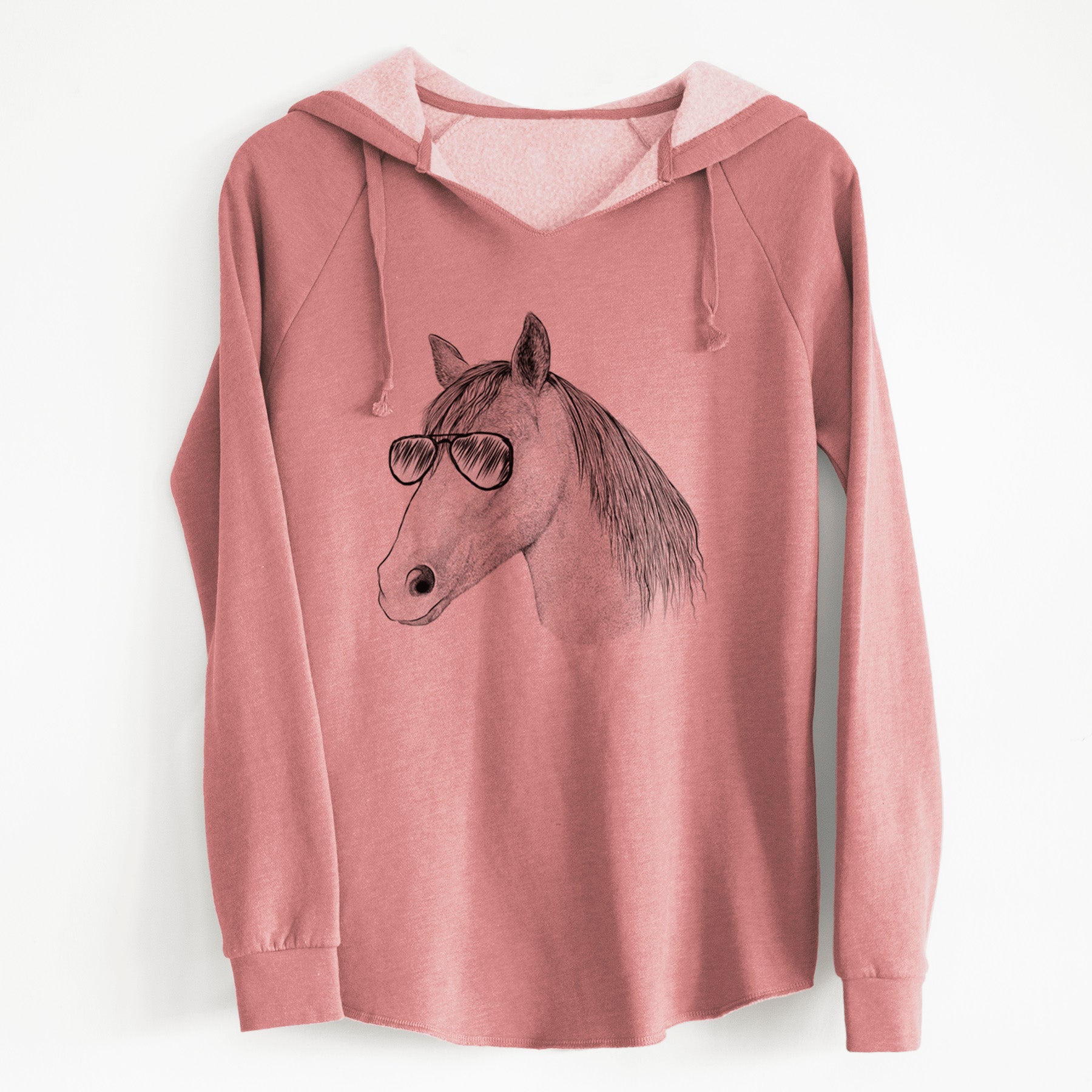 Aviator Midnight the Missouri Foxtrotter Horse - Cali Wave Hooded Sweatshirt