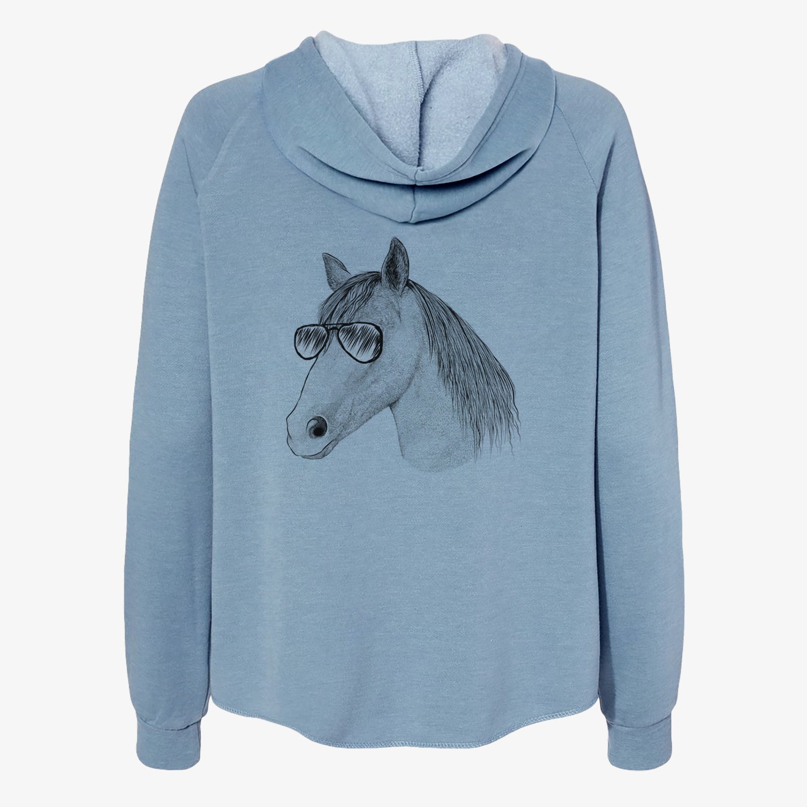 Midnight the Missouri Foxtrotter Horse - Women's Cali Wave Zip-Up Sweatshirt