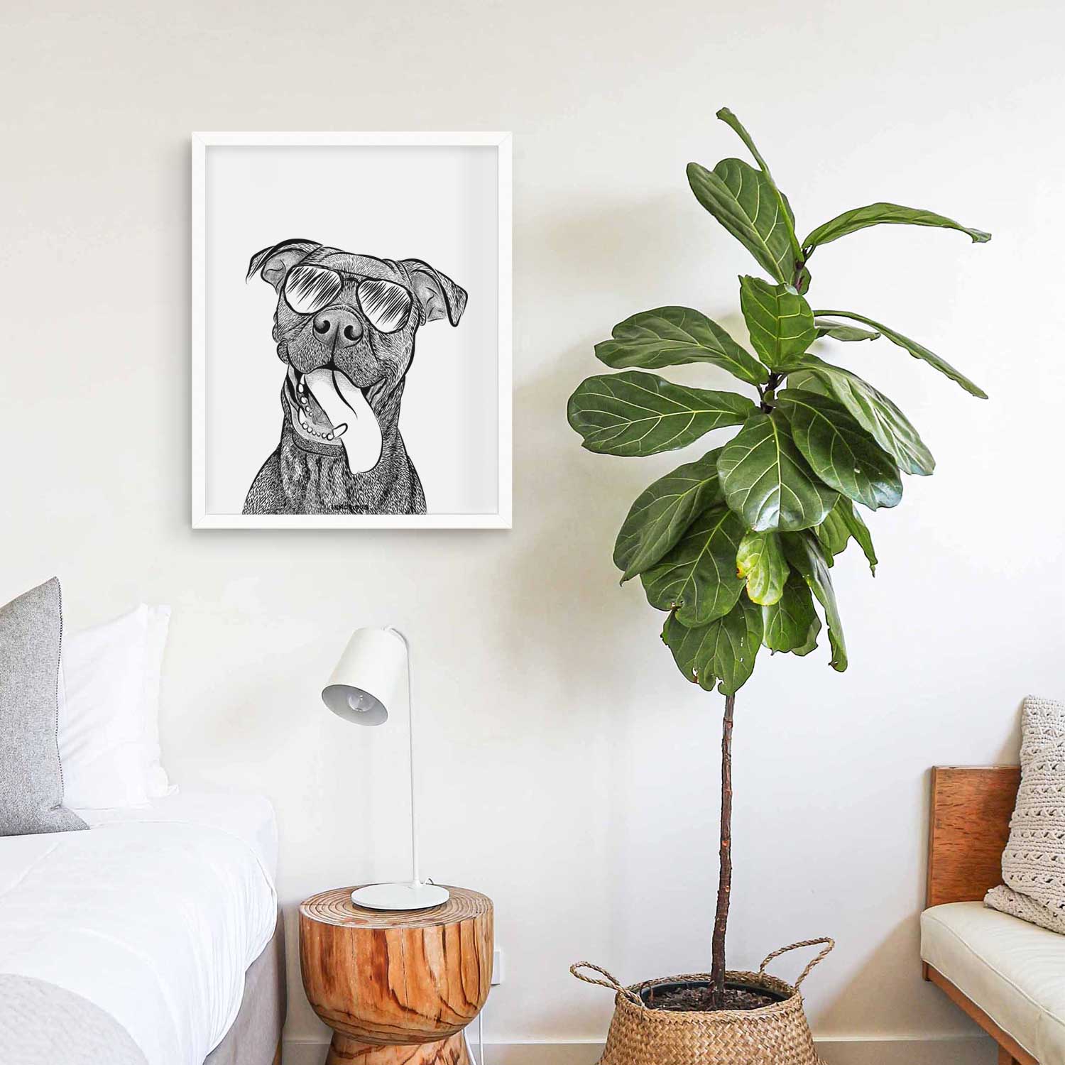 Mikey the Boxador Art Print