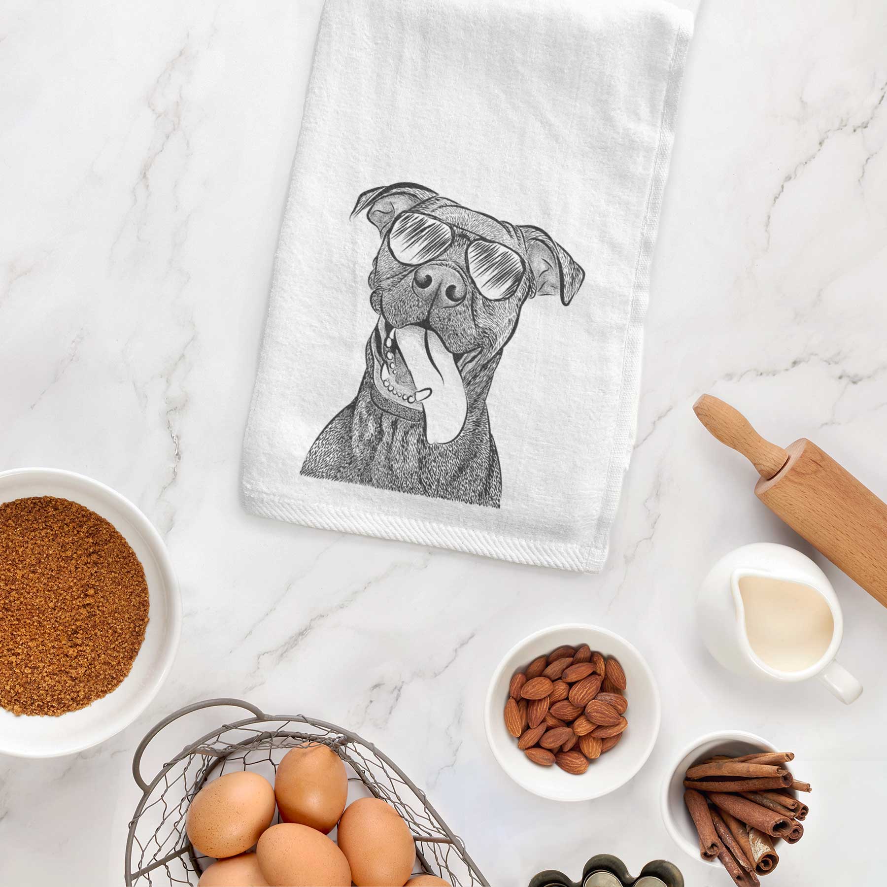 Mikey the Boxador Decorative Hand Towel