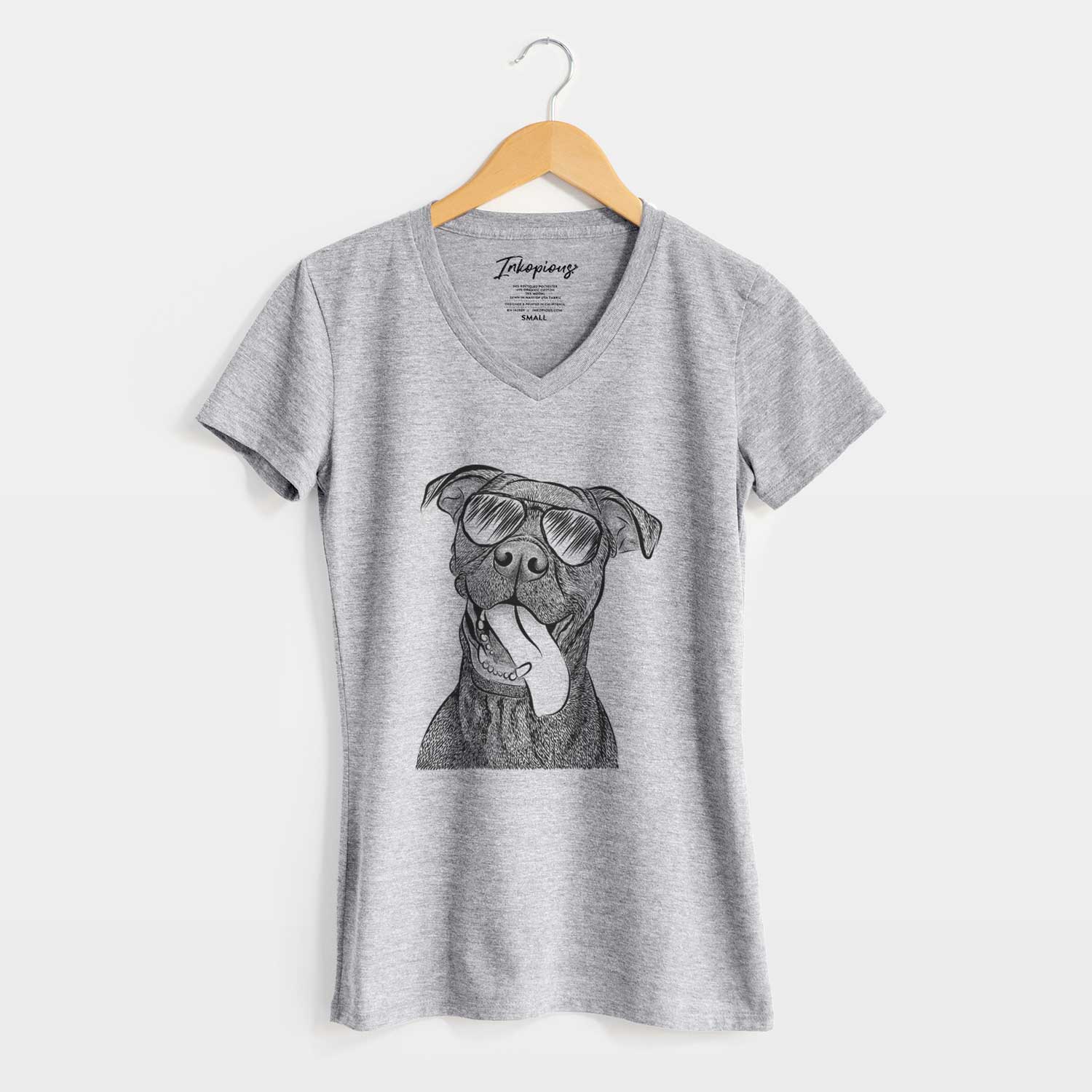 Aviator Mikey the Boxador - Women's V-neck Shirt