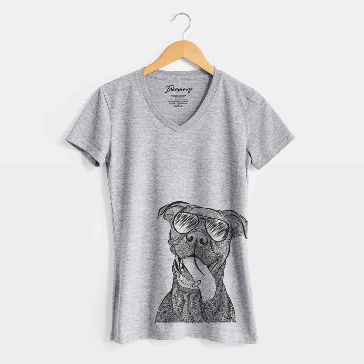 Aviator Mikey the Boxador - Women&#39;s V-neck Shirt