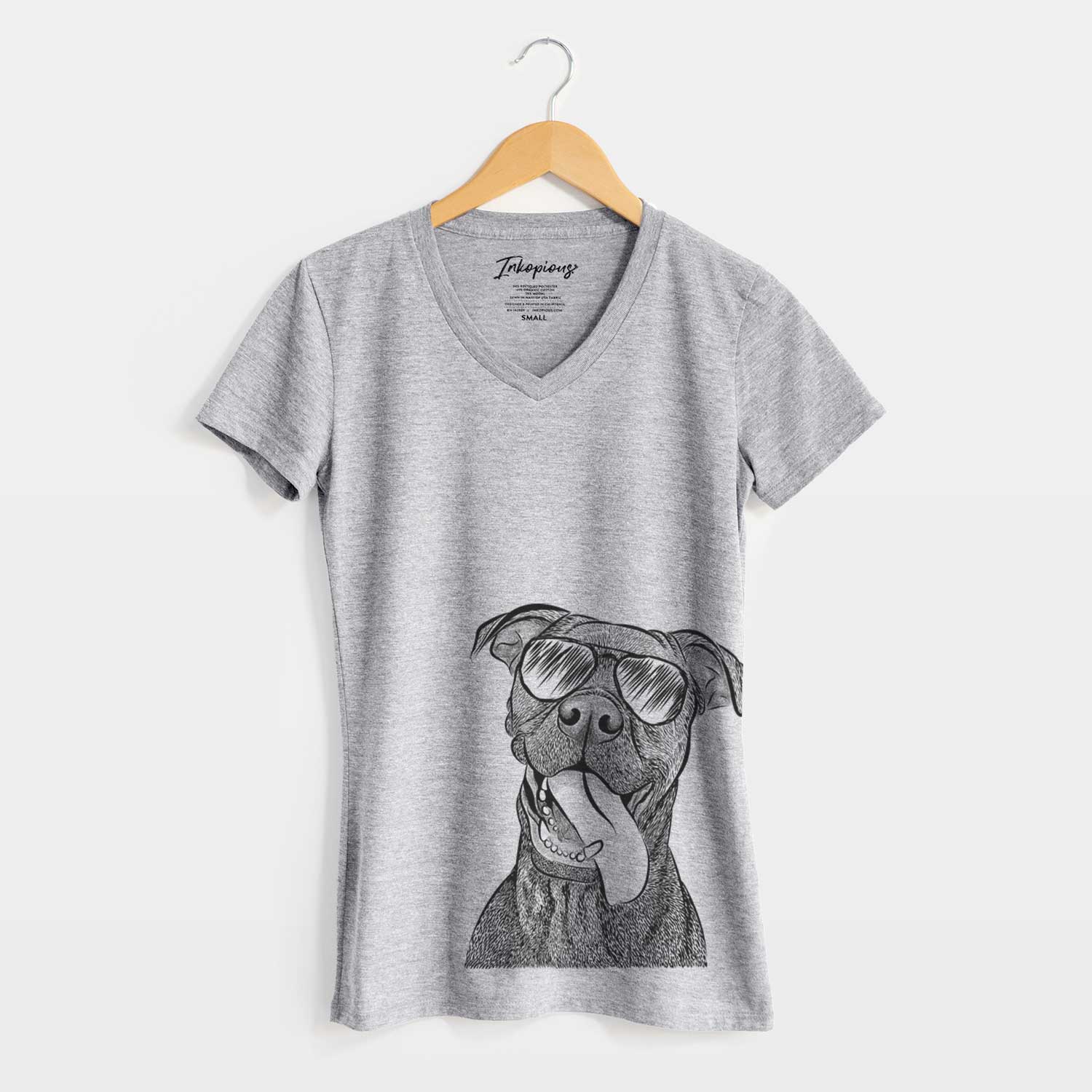 Aviator Mikey the Boxador - Women's V-neck Shirt