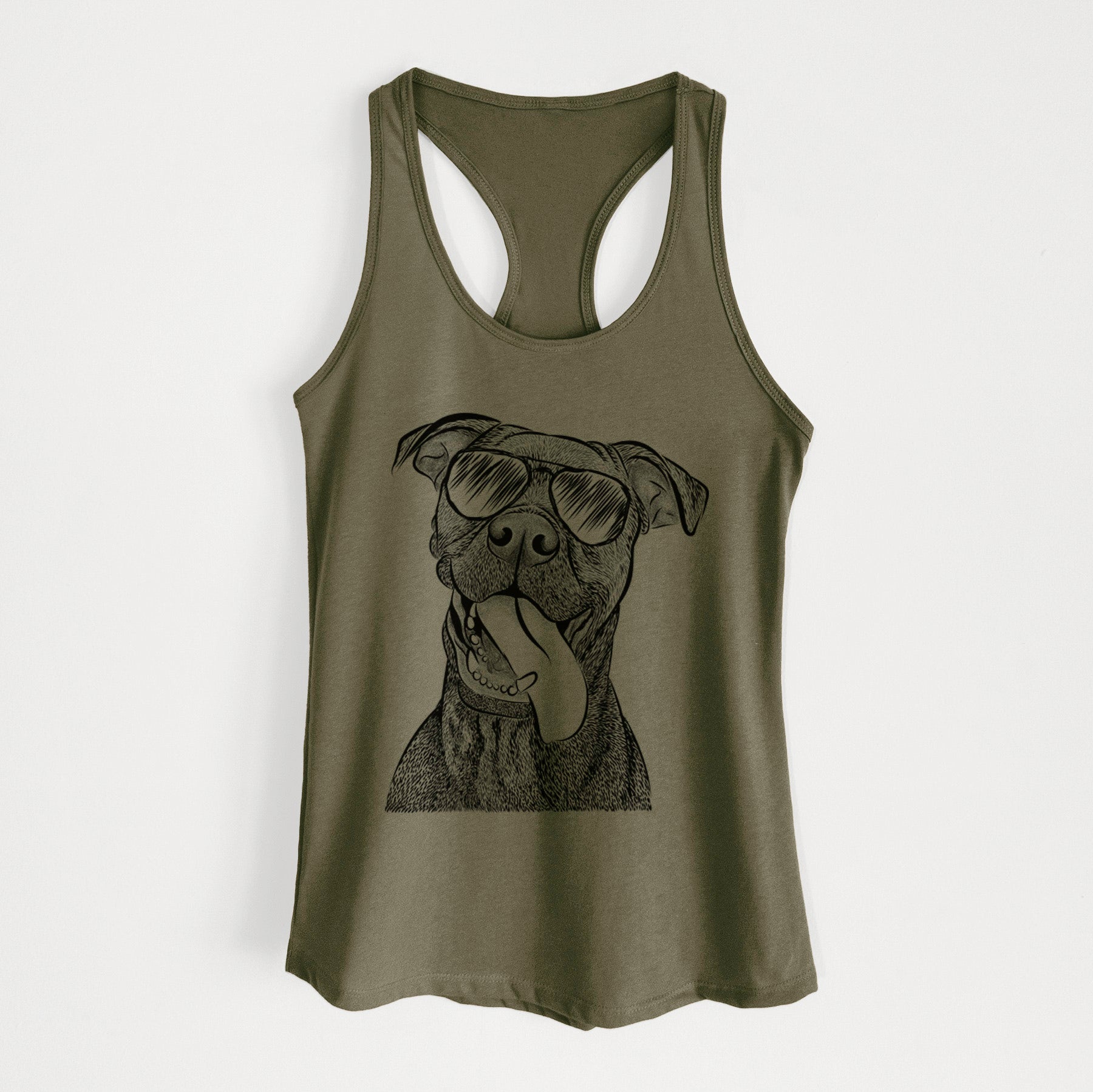 Mikey the Boxador - Women's Racerback Tanktop