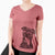 Aviator Mikey the Boxador - Women's V-neck Shirt