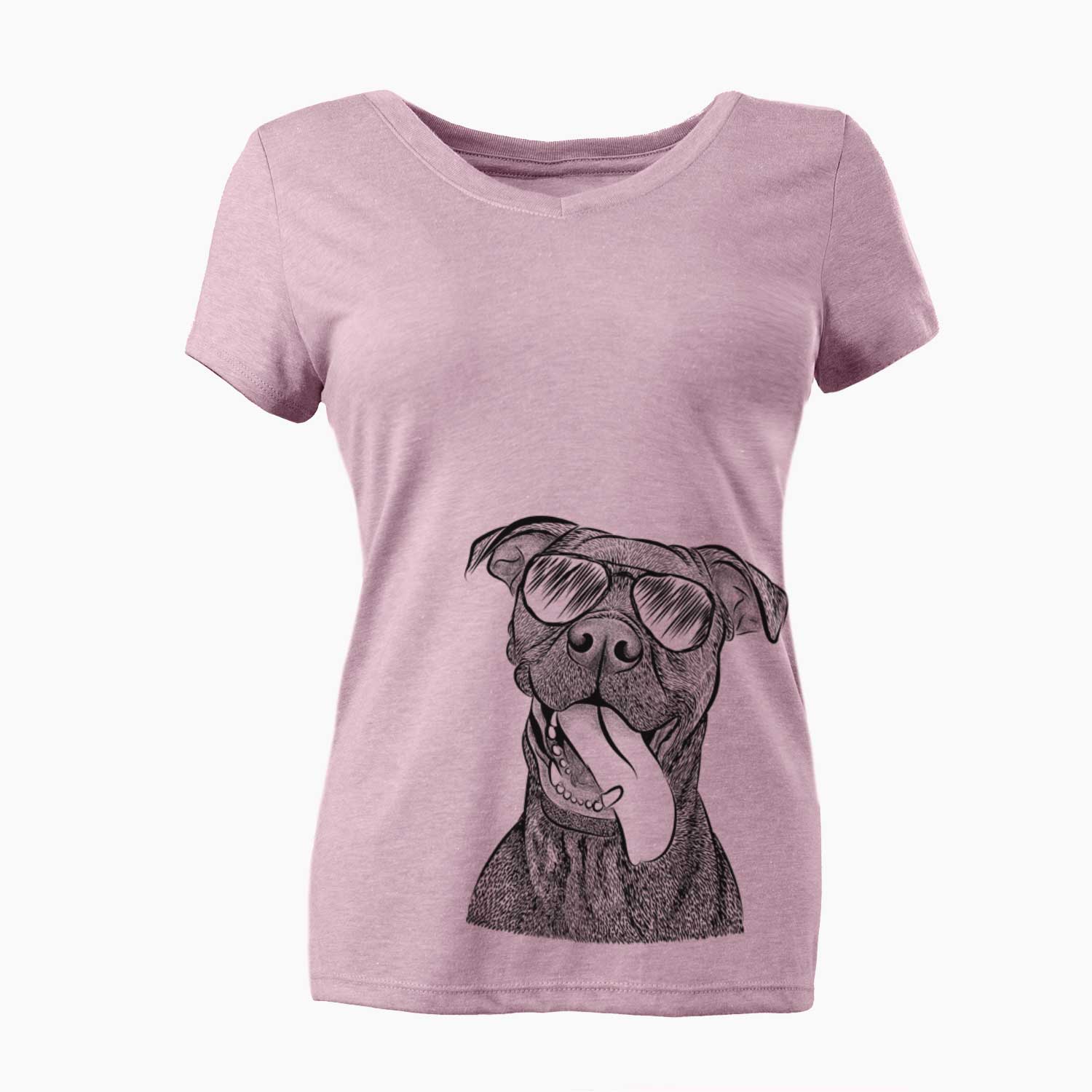 Aviator Mikey the Boxador - Women's V-neck Shirt