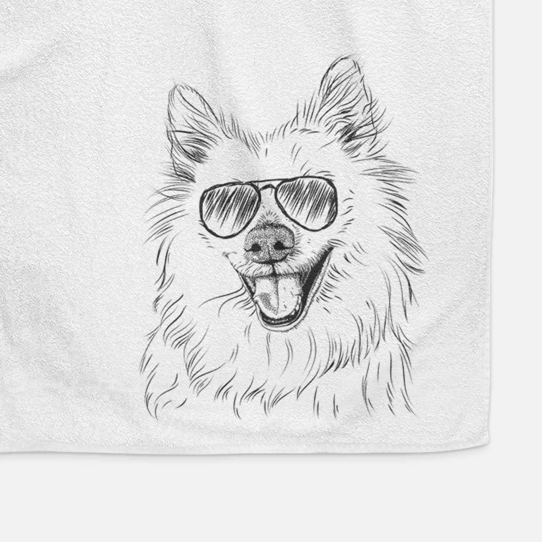 Miki the American Eskimo Decorative Hand Towel