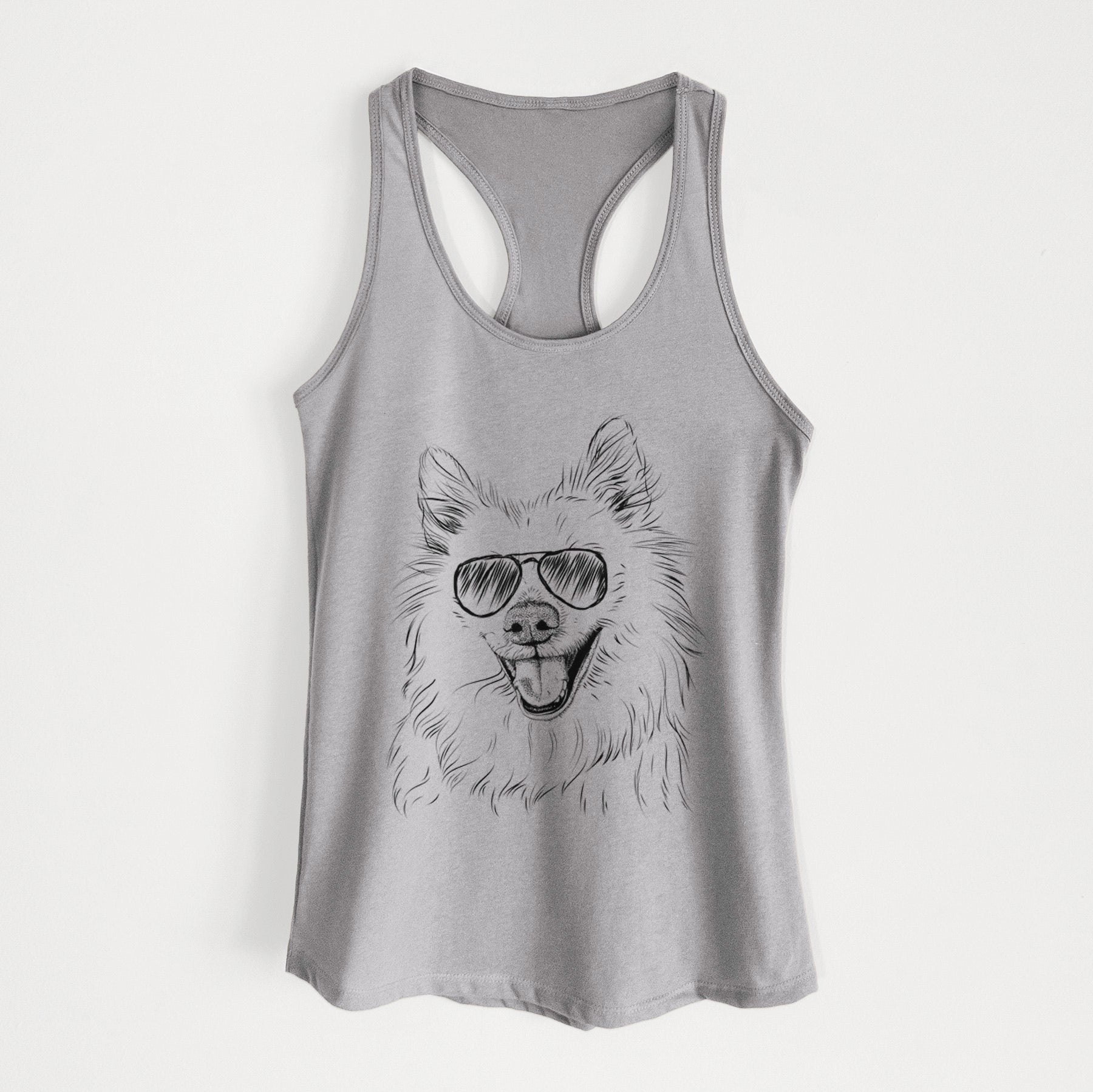 Miki the American Eskimo - Women's Racerback Tanktop