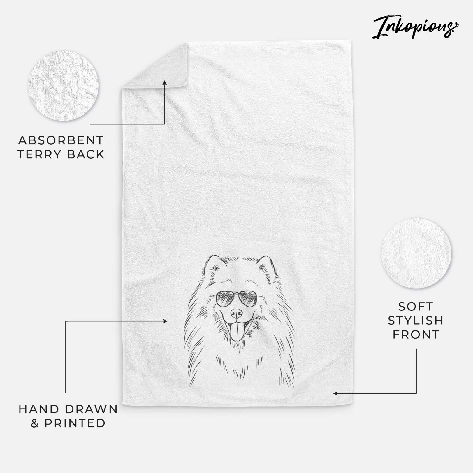 Mikko the Samoyed Decorative Hand Towel