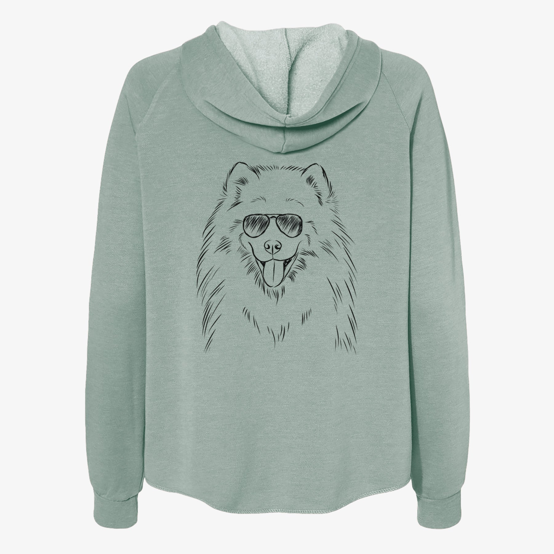 Mikko the Samoyed - Women's Cali Wave Zip-Up Sweatshirt