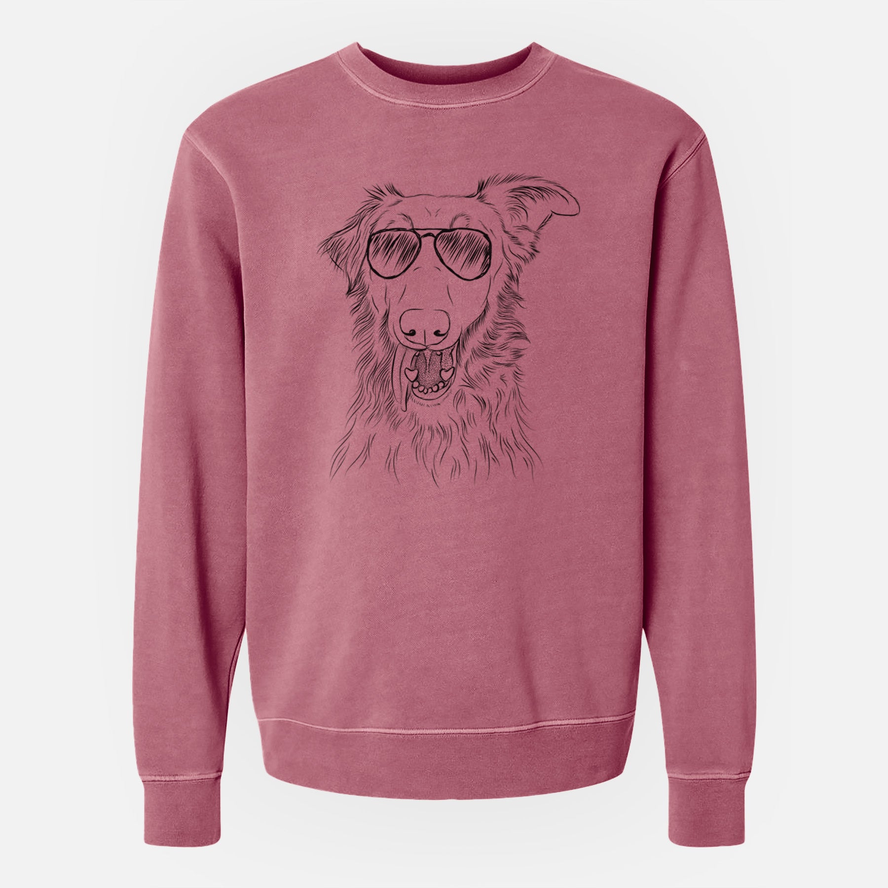 Aviator Mila the Mixed Breed - Unisex Pigment Dyed Crew Sweatshirt